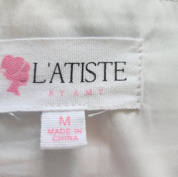 Designer Inspired Summer Dress Medium Pop Red White Blue - Picture 12 of 14